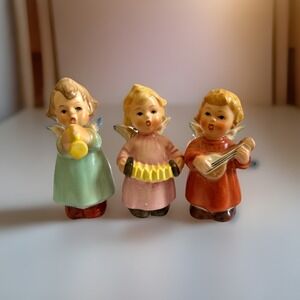 Vtg. 1950s Hummel Goebel Figurines Lot of 3 Angel Musicians Approx 3"
